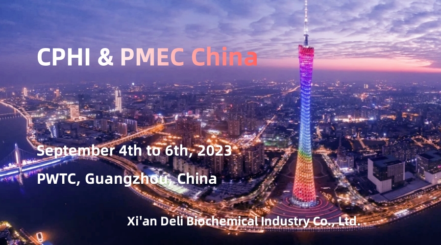 Xi'an Deli Biochemical Industry Co., Ltd. avduker hydroksypropylbetadex og Betadex Sulfobutyl Ether Sodium på CPHI & PMEC China Exhibition