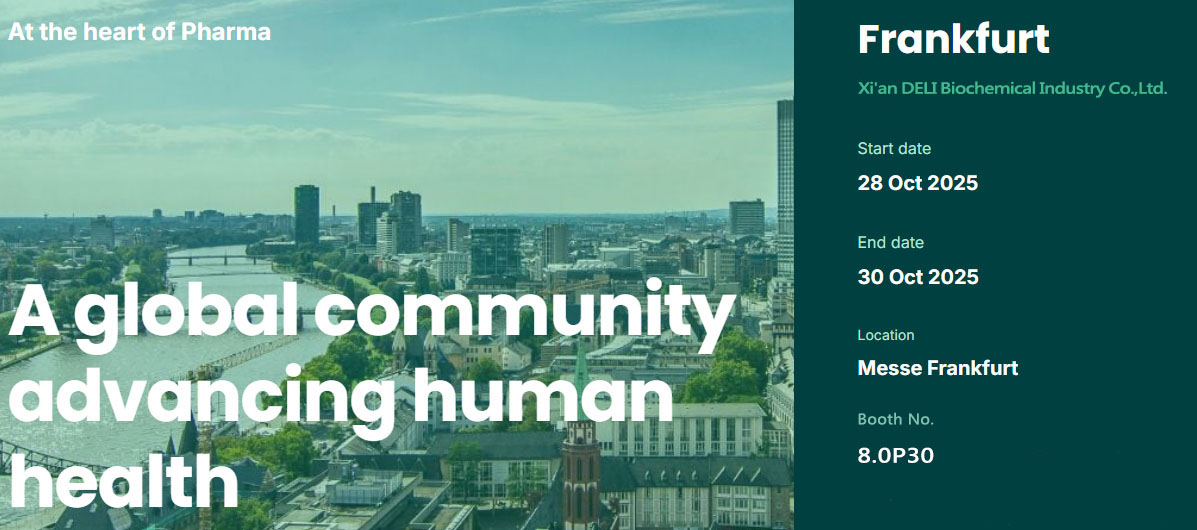 Xi'an Deli Biochemical skal stilles ut på CPhI Europe 2025 i Frankfurt, Tyskland
