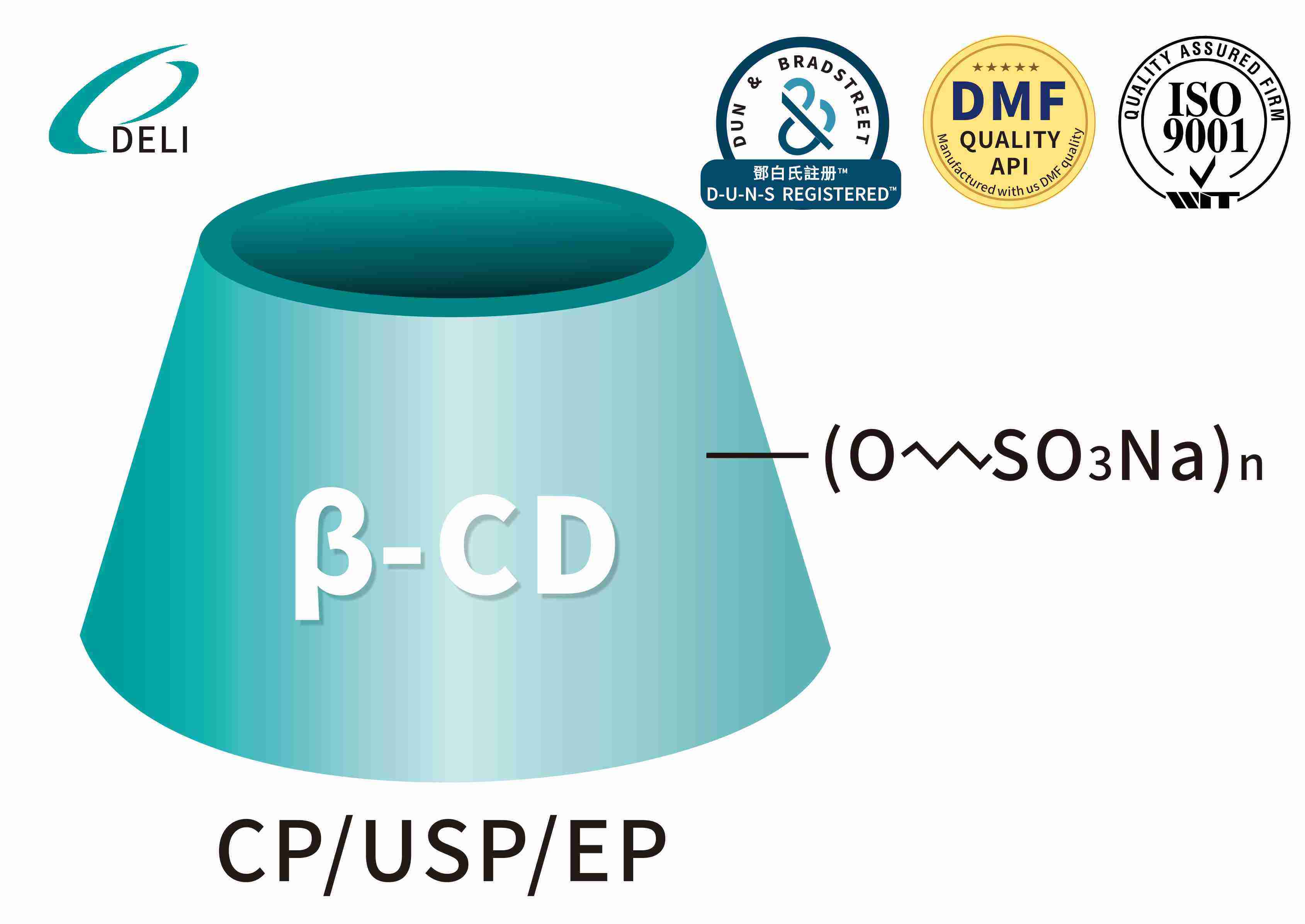 Betadex Sulfobutyl Ether Sodium CAS NO 182410-00-0 Injeksjon