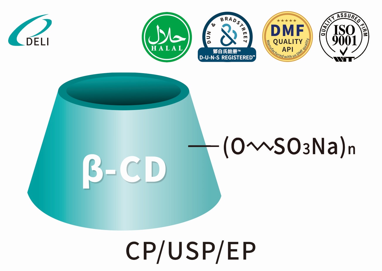 SBE-β-CD Sulfobutylether Beta Cyclodextrin Natrium injiserbart farmasøytisk hjelpestoff